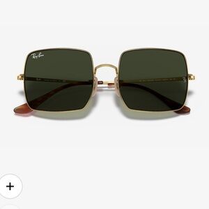 Ray-Ban Square 1971 Classic RB1971 in Arista Gold frame with G-15 green lenses